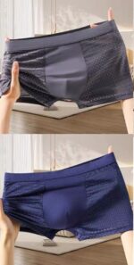 (2 Pcs Set) Men's Ethnic Style Breathable Antibacterial Boxer - Image 8